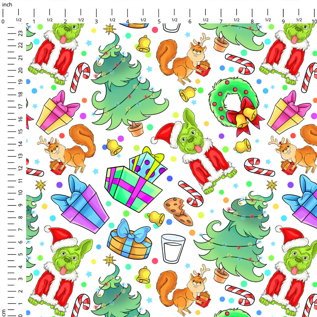 Christmas Eve White Fabric