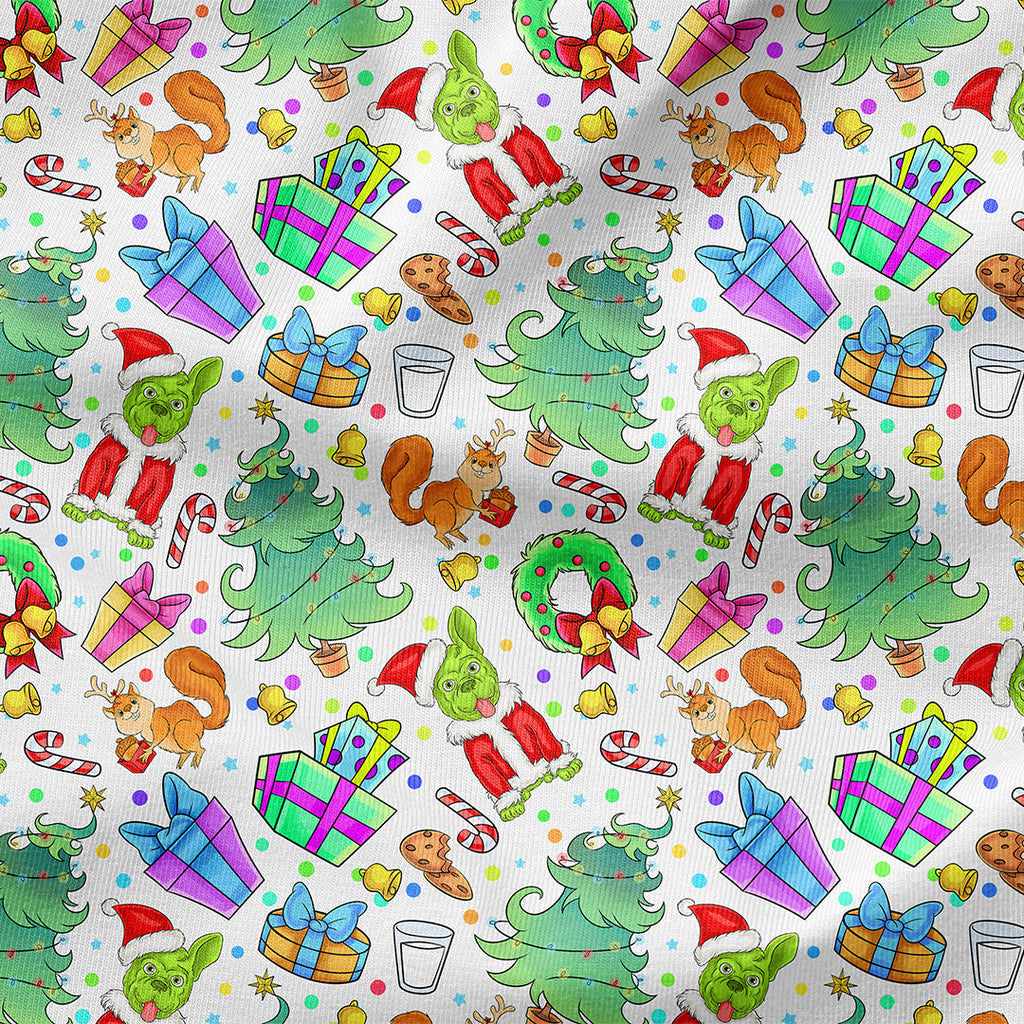 Christmas Eve White Fabric