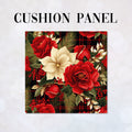 CUSHION Panel Christmas Floral Dark CP-778