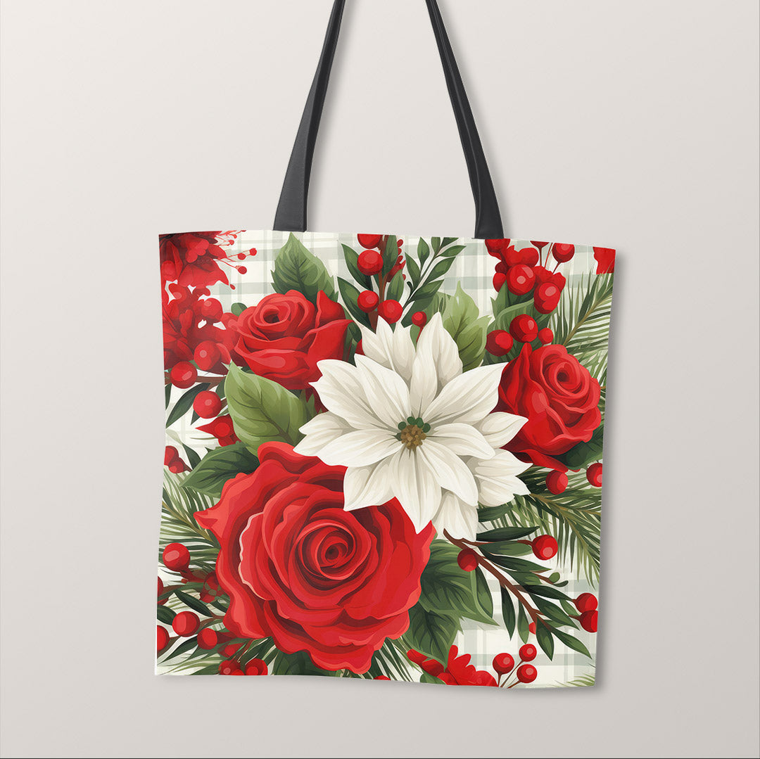 TOTE Panel Christmas Floral Light TP-824