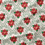 Christmas Flowers Fabric