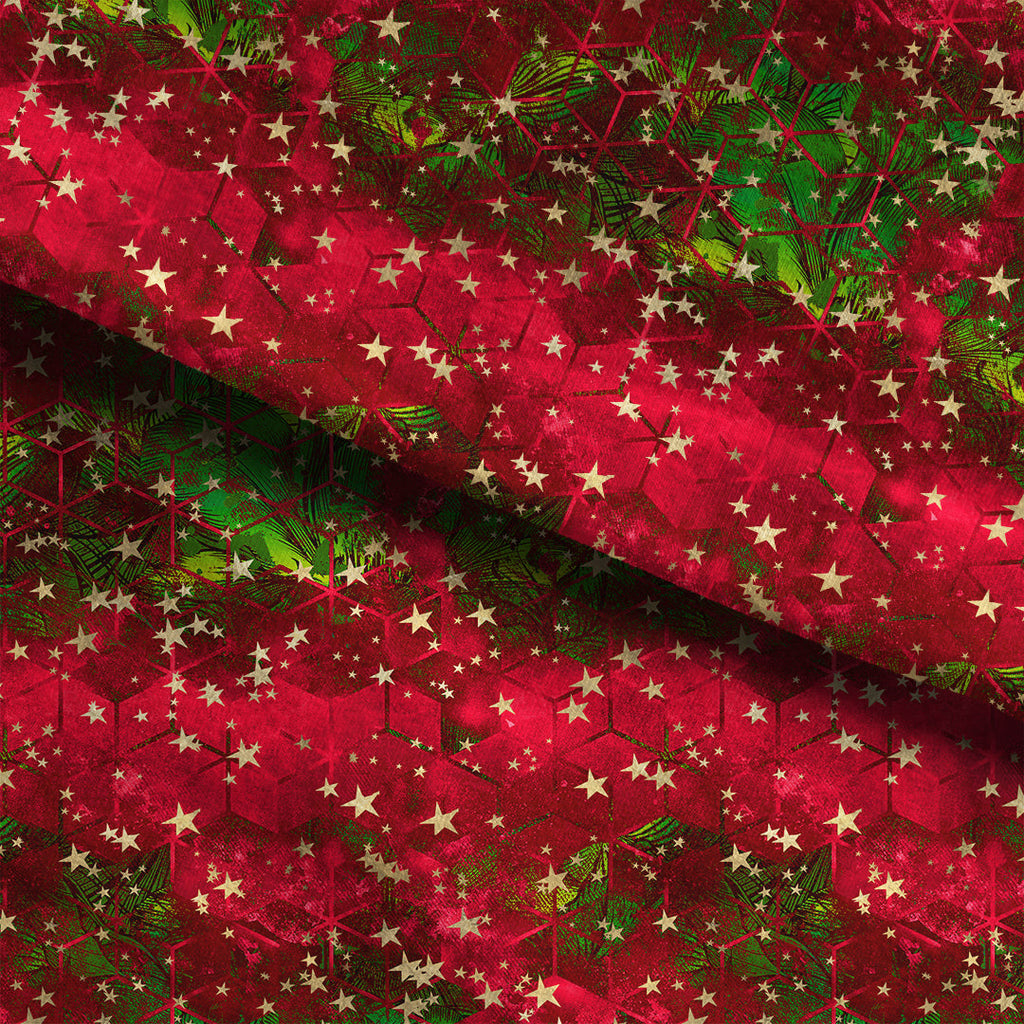 Christmas Geo Stars Fabric