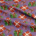 Christmas Gifts Purple Fabric