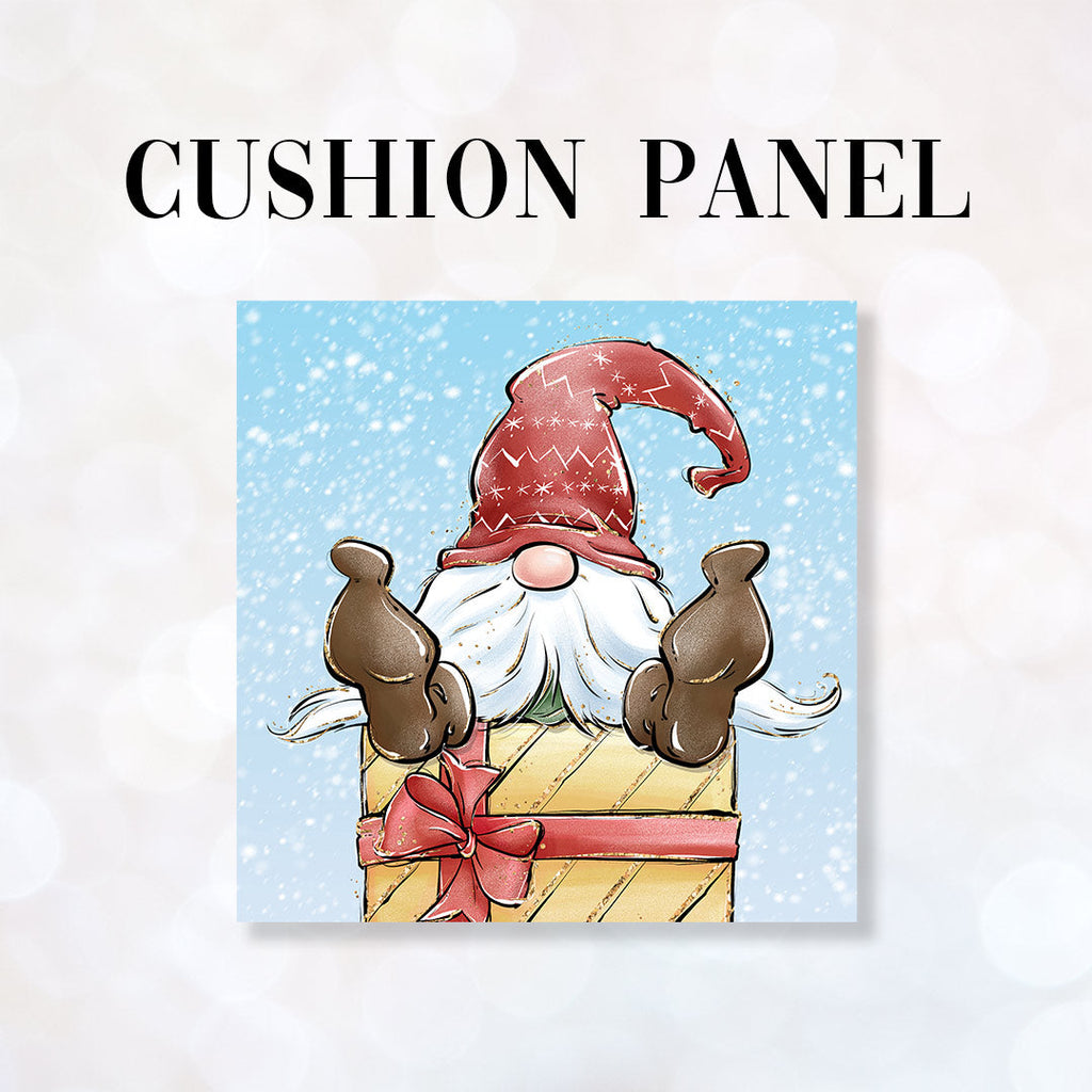 CUSHION Fabric Panel Christmas Gnome CP-1209