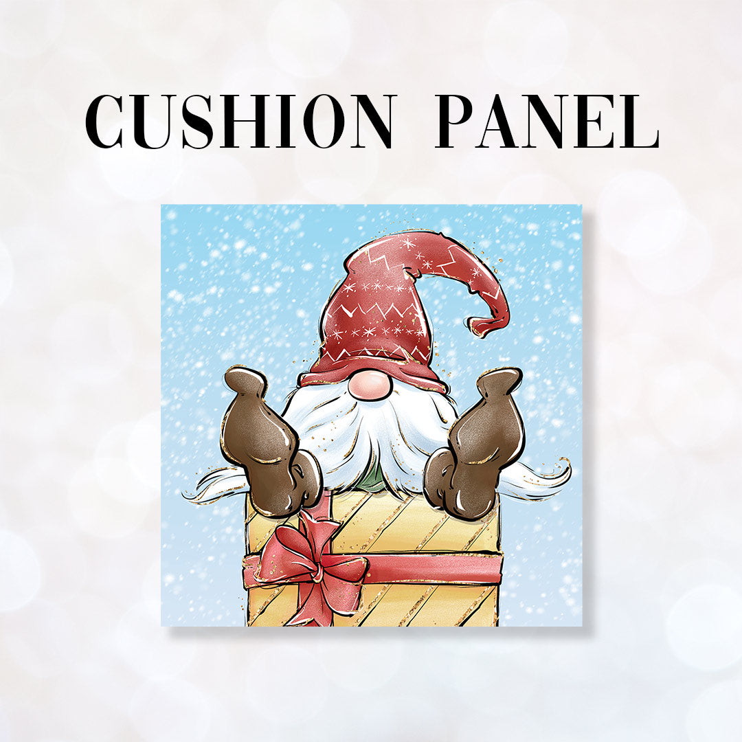 CUSHION Fabric Panel Christmas Gnome CP-1209