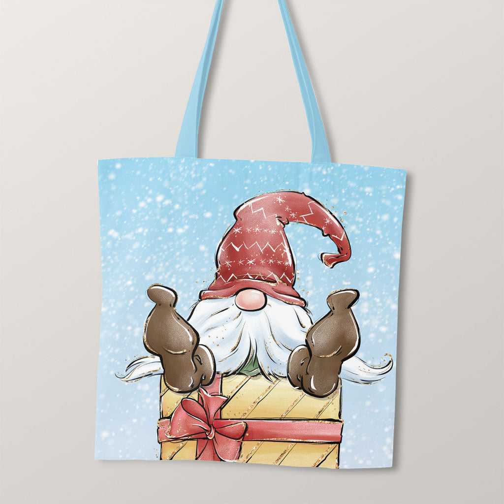 TOTE Christmas Gnome Fabric Bag Panel