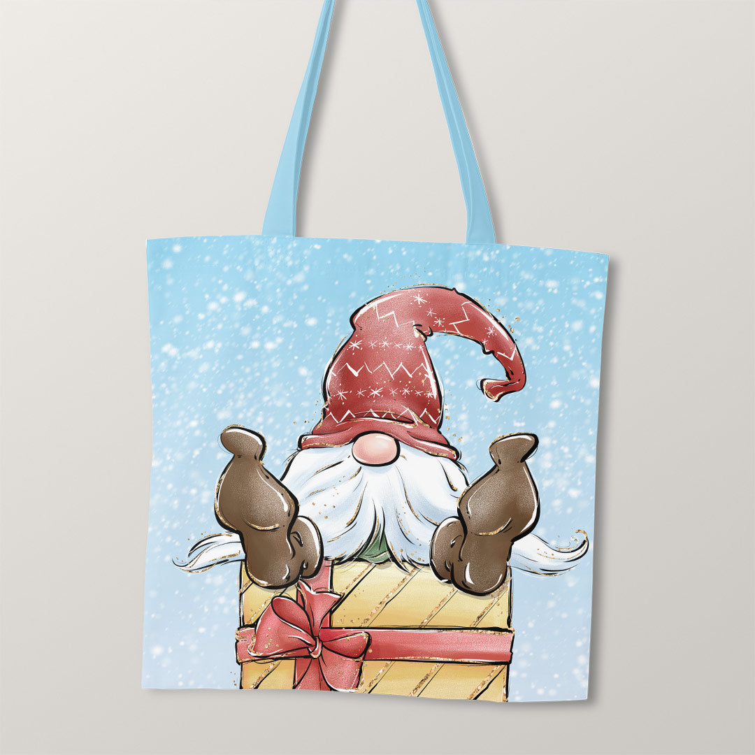 TOTE Christmas Gnome Fabric Bag Panel