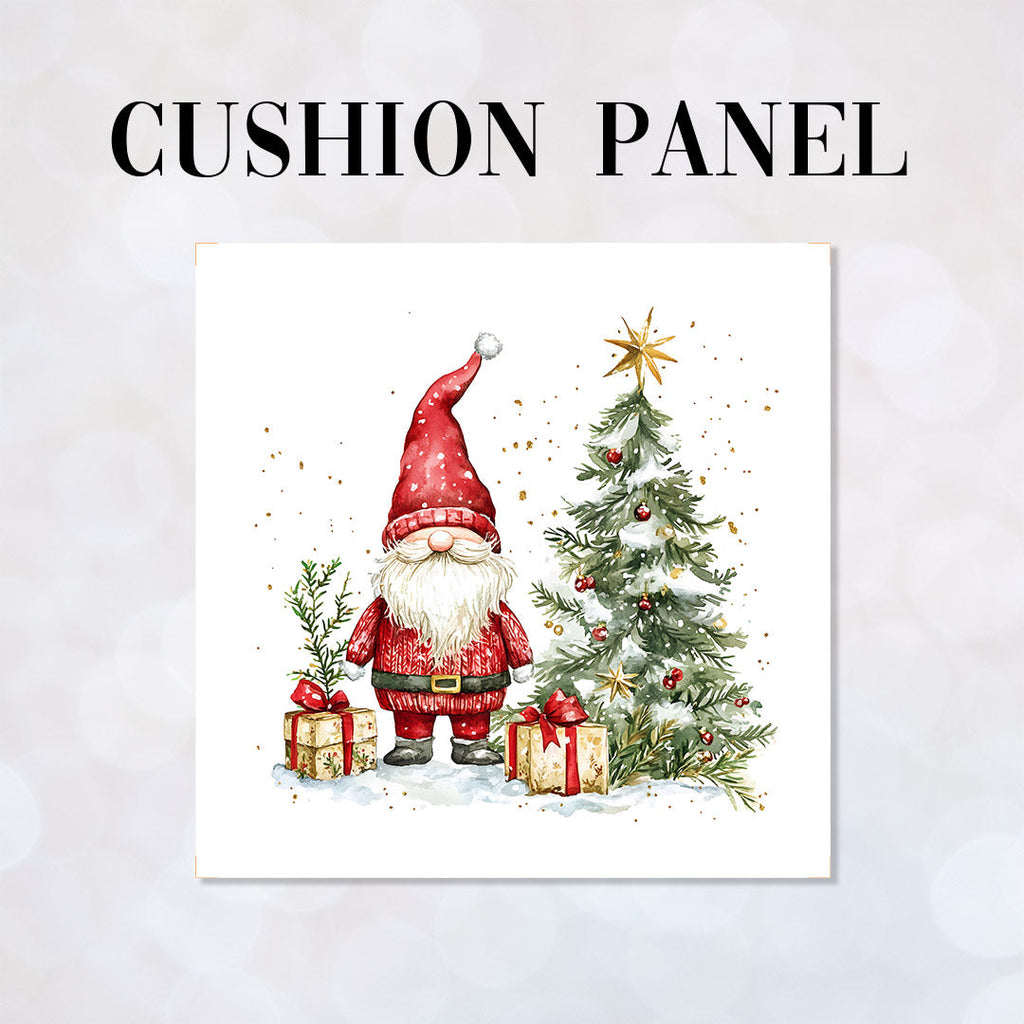 CUSHION Panel Santa Gnome White CP-782