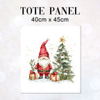 TOTE Panel Christmas Gnome White TP-827
