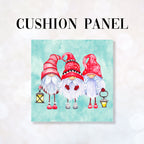 CUSHION Fabric Panel Christmas Gnomes CP-1211