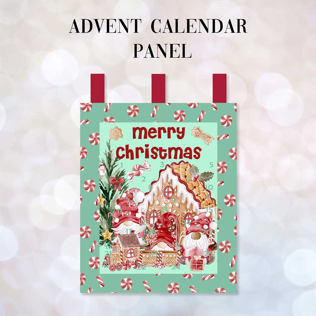 Christmas Gnomes Advent Calendar Panel Set