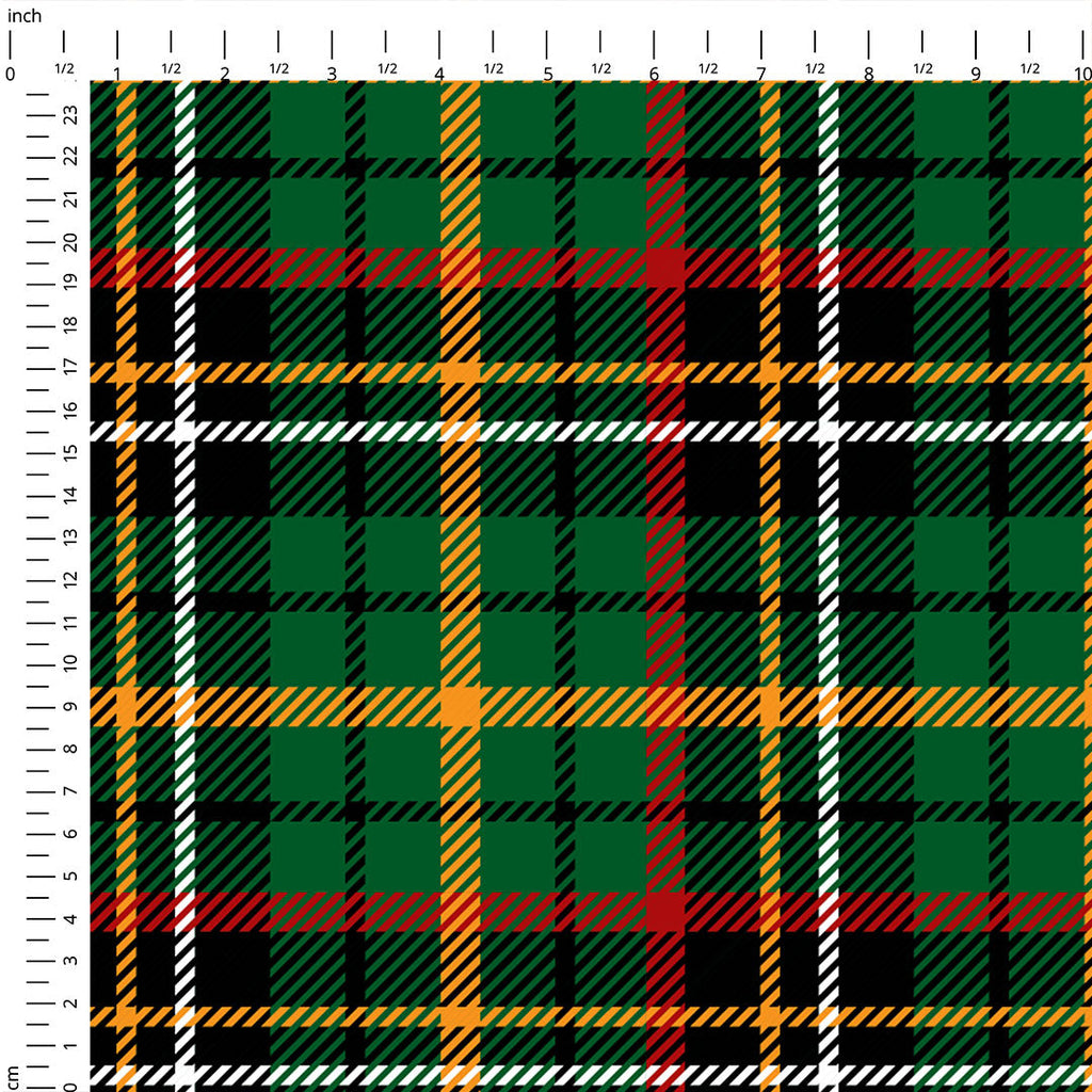 Christmas Green Plaid Fabric 1469