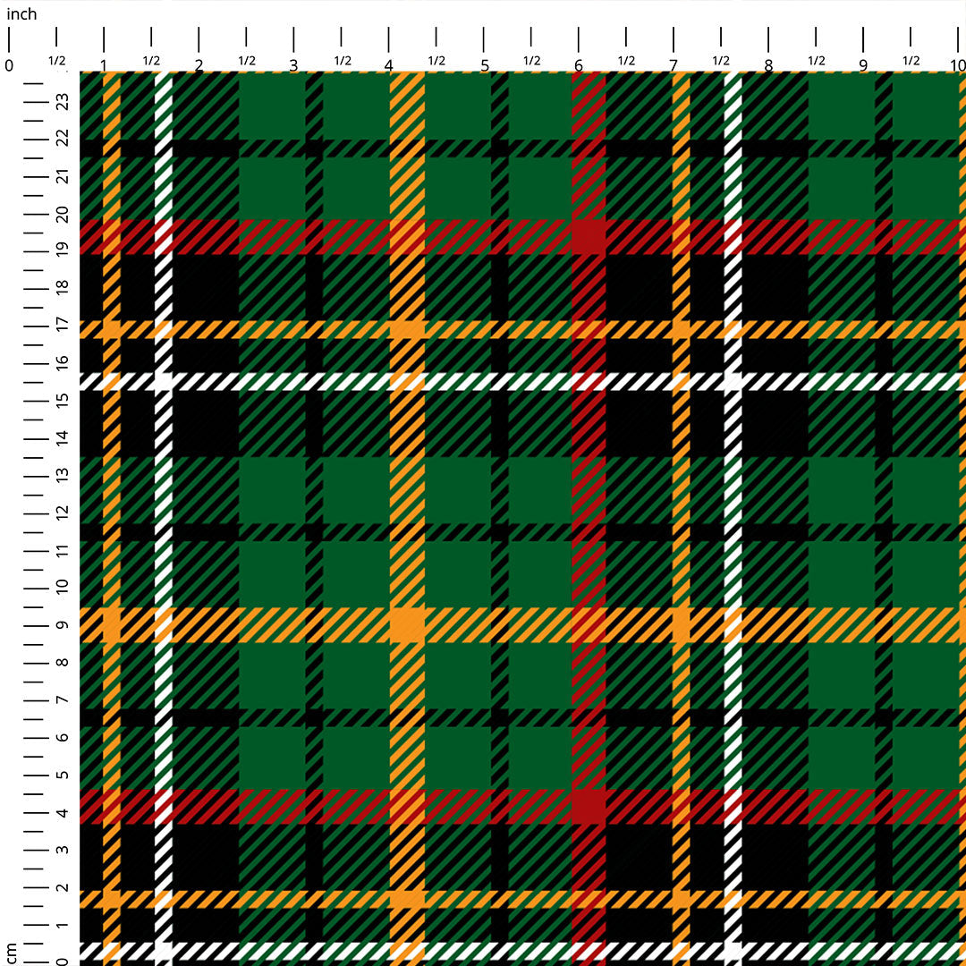 Christmas Green Plaid Fabric 1469
