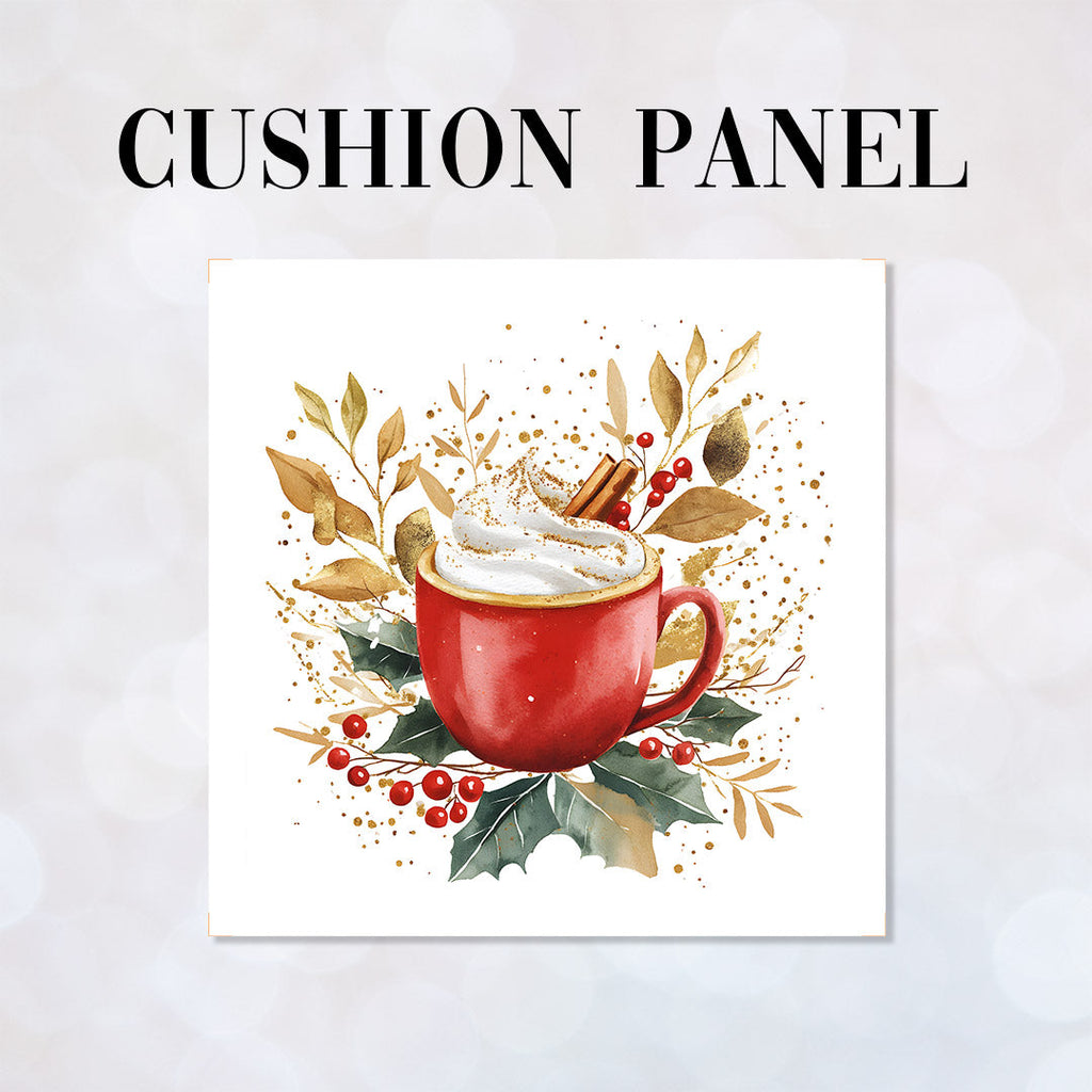 CUSHION Panel Christmas Hot Cocoa CP-783