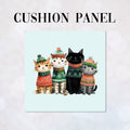 CUSHION Panel Christmas Jumper Cats CP-784