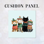 CUSHION Panel Christmas Jumper Cats CP-784