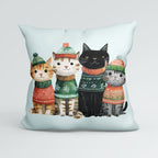 CUSHION Panel Christmas Jumper Cats CP-784