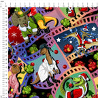 Christmas Movie Dinos Fabric