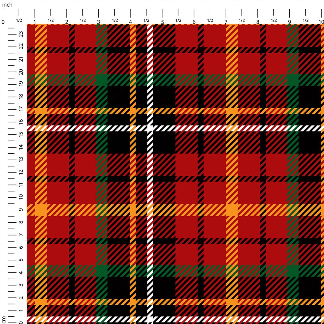 Christmas Red Plaid Fabric 1468