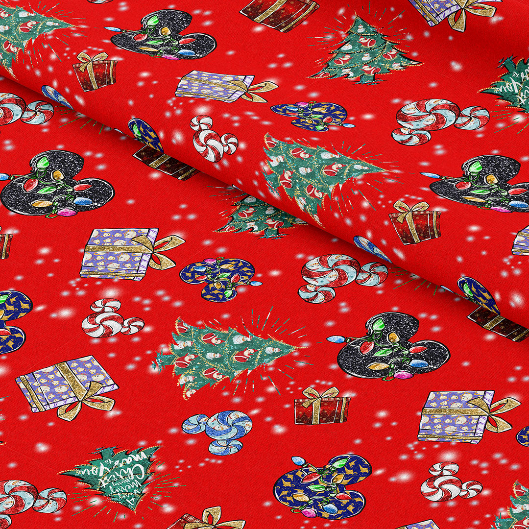 Christmas Red Fabric