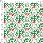 Christmas Scalloped Mistletoe Fabric