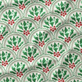 Christmas Scalloped Mistletoe Fabric