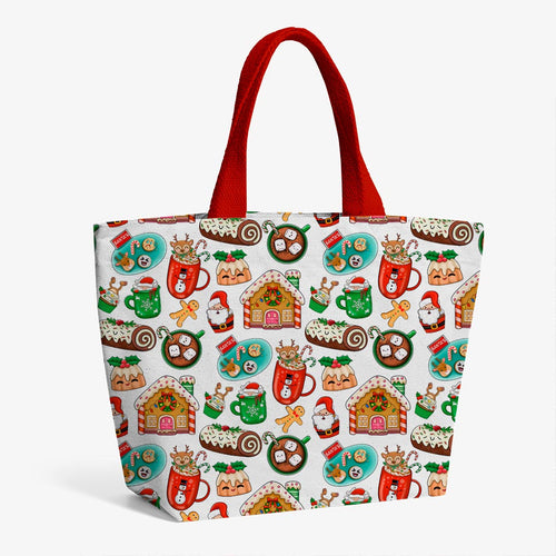 Christmas Snacks White Fabric