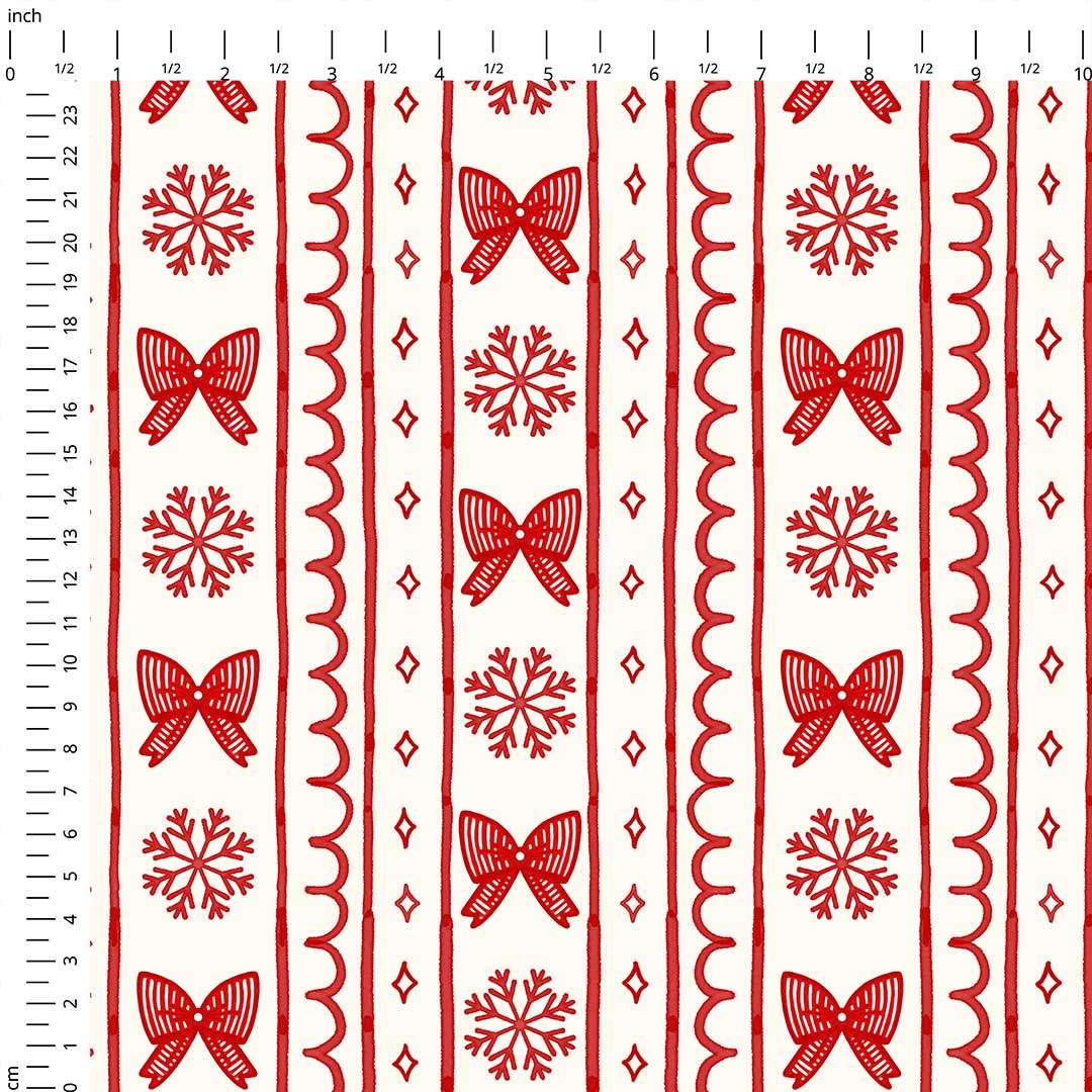 Christmas Snowflake Coquette Fabric