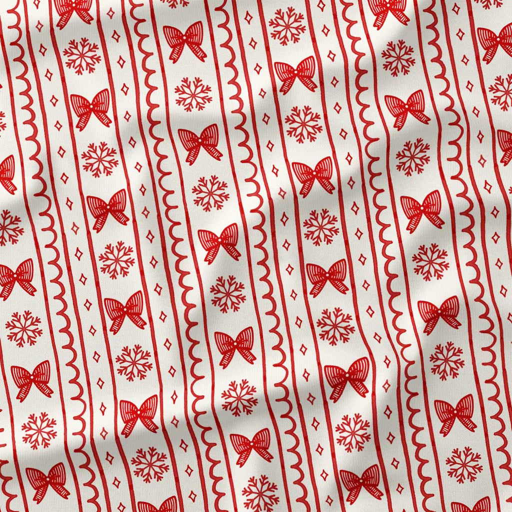 Christmas Snowflake Coquette Fabric