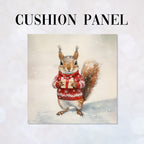 CUSHION Panel Christmas Squirrel CP-790