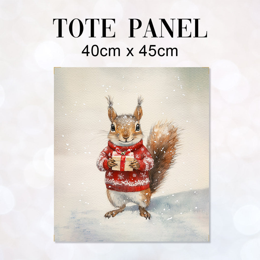 TOTE Panel Christmas Squirrel TP-830
