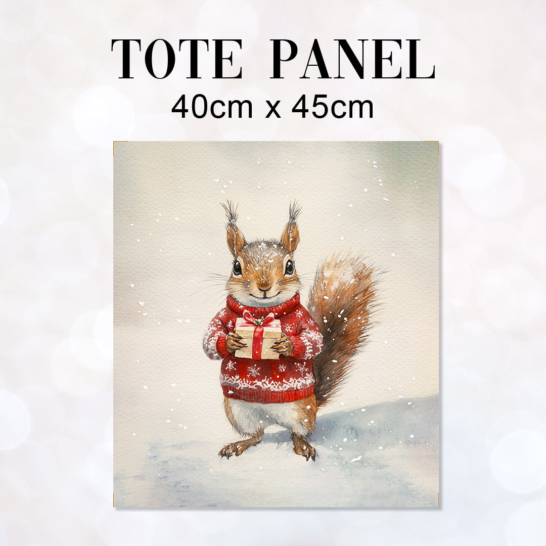 TOTE Panel Christmas Squirrel TP-830