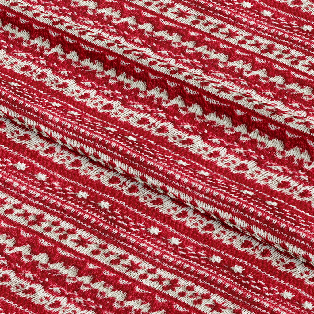 Christmas Sweater Red Knit Fabric