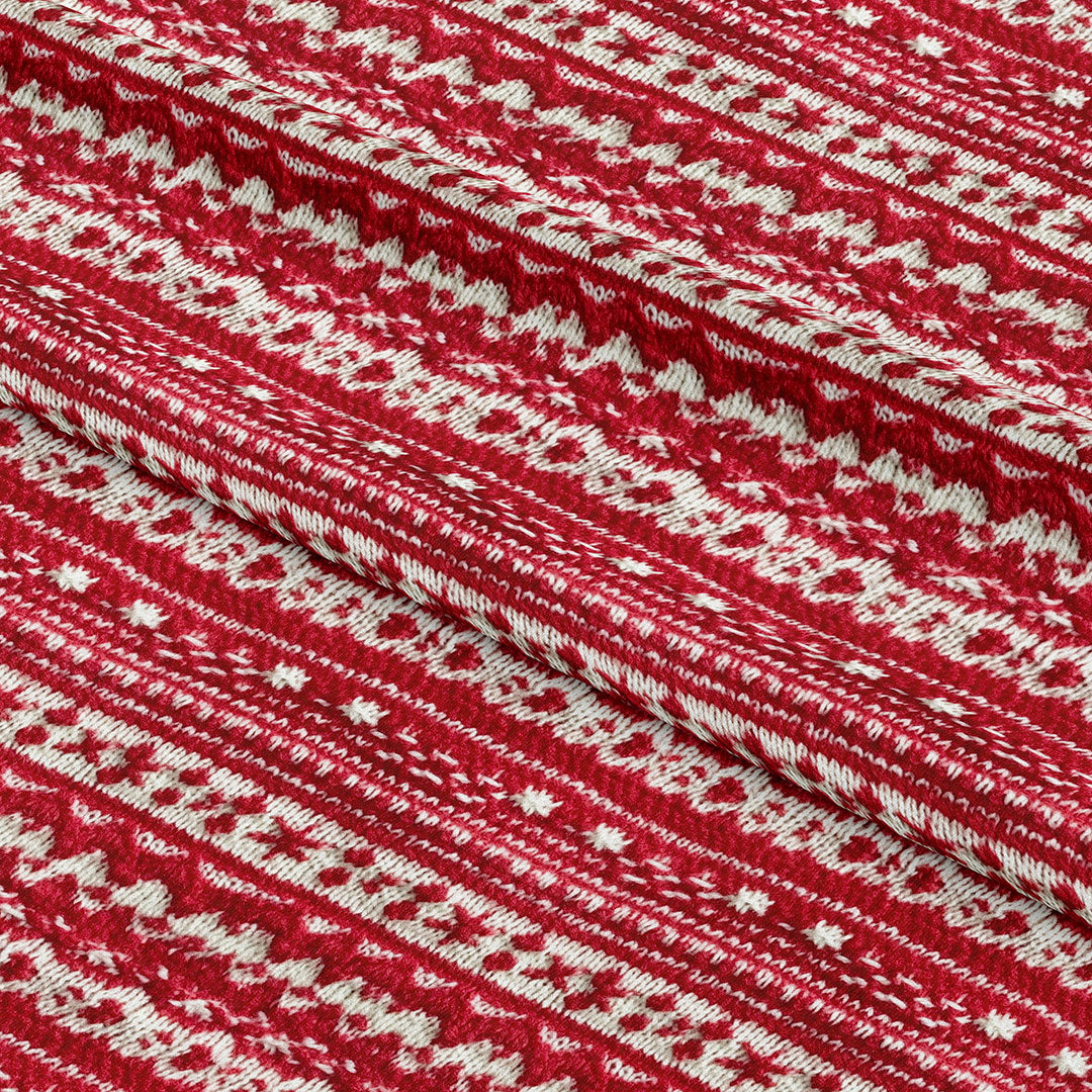 Christmas Sweater Red Knit Fabric
