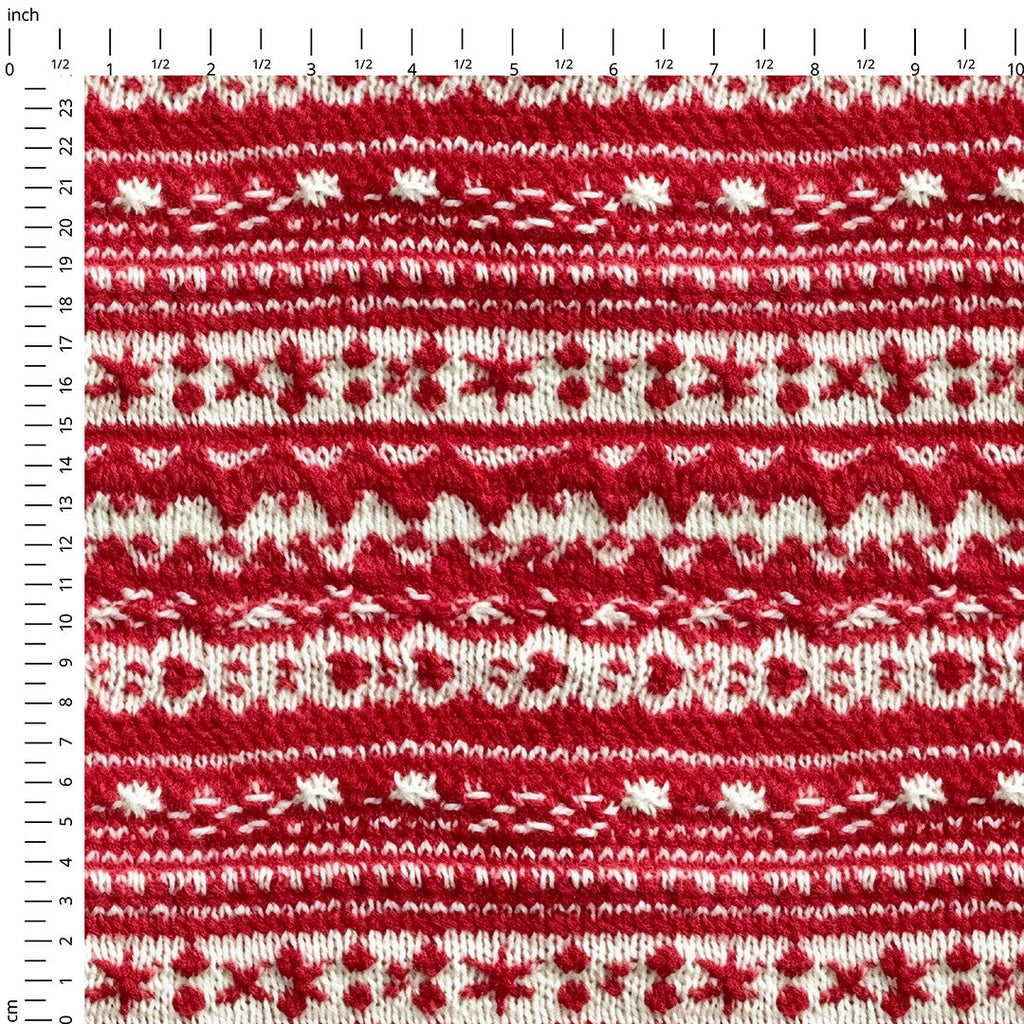 Christmas Sweater Red Knit Fabric
