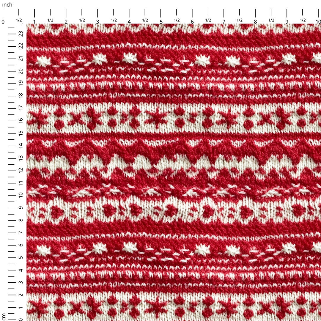 Christmas Sweater Red Knit Fabric
