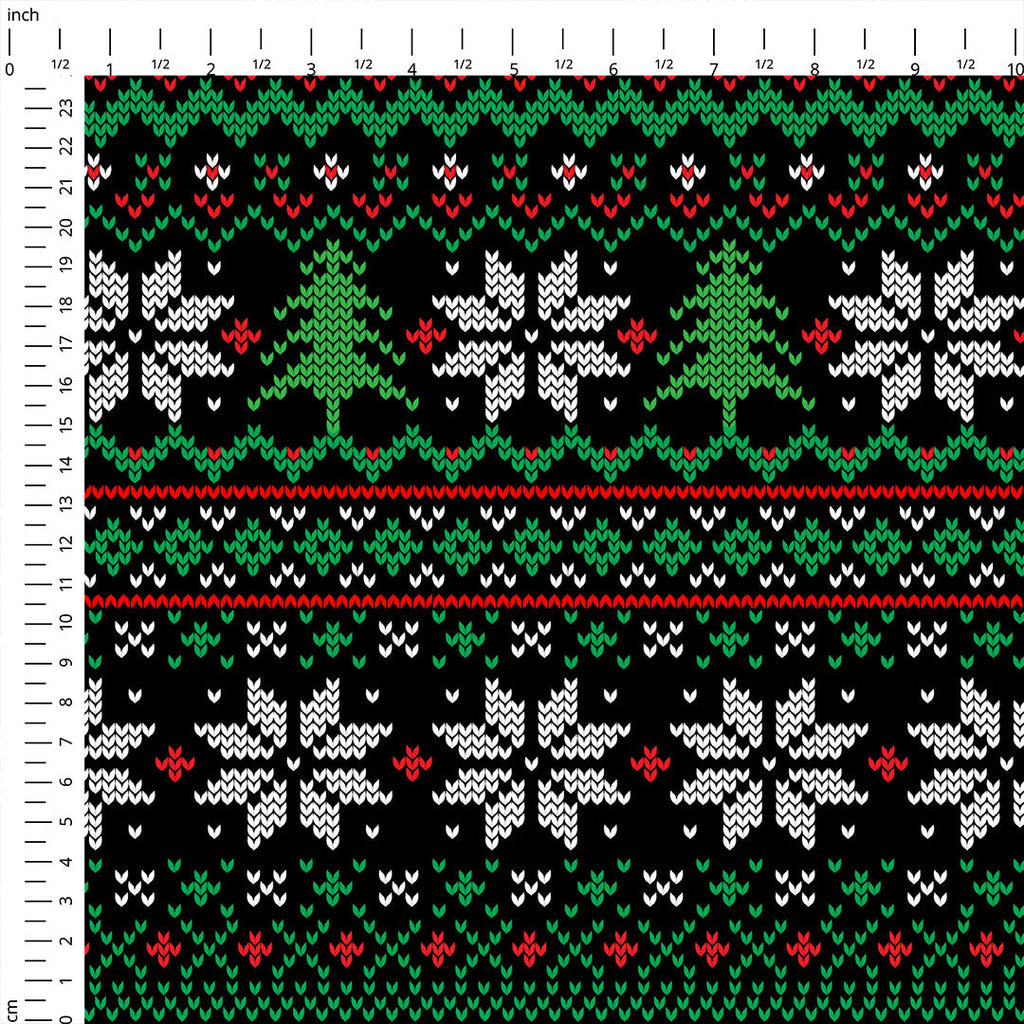 Christmas Sweater Black Fabric
