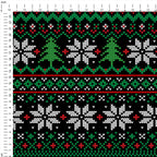 Christmas Sweater Black Fabric