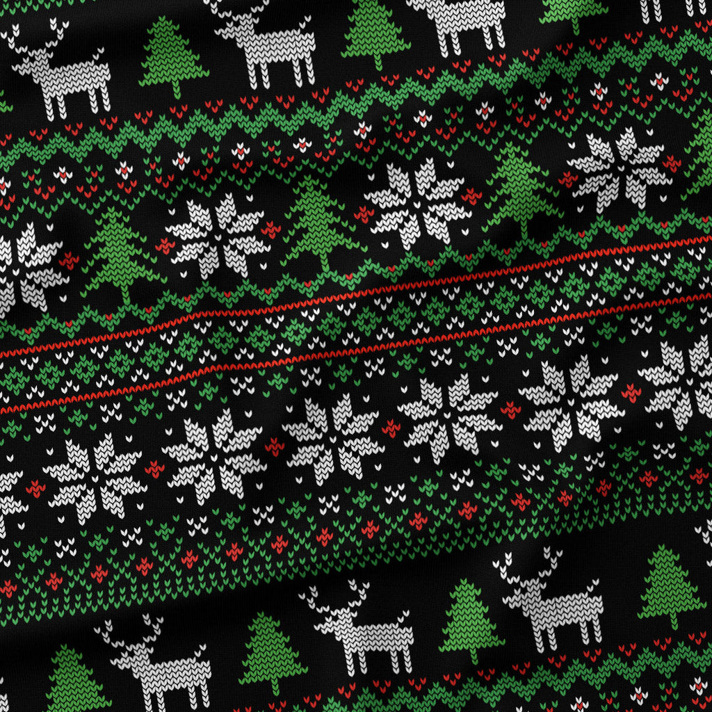 Christmas Sweater Black Fabric