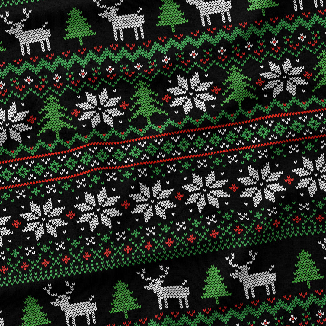 Christmas Sweater Black Fabric
