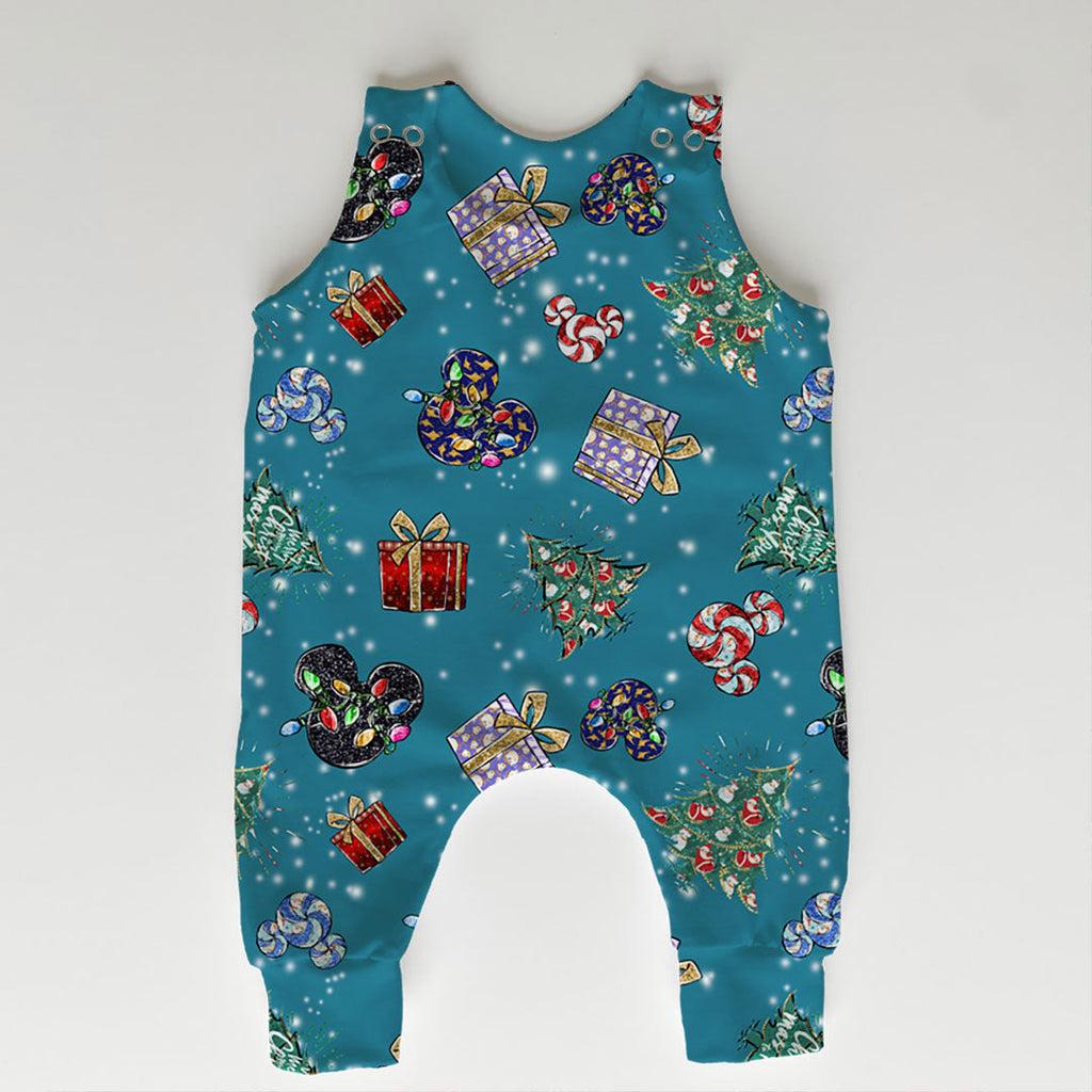 Christmas Teal Fabric