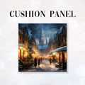 CUSHION Fabric Panel Christmas Town CP-1216