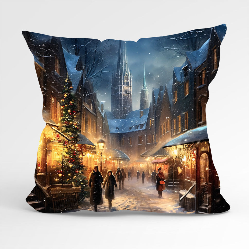 CUSHION Fabric Panel Christmas Town CP-1216