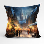CUSHION Fabric Panel Christmas Town CP-1216