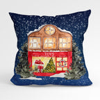 CUSHION Fabric Panel Christmas Toy Shop CP-1219