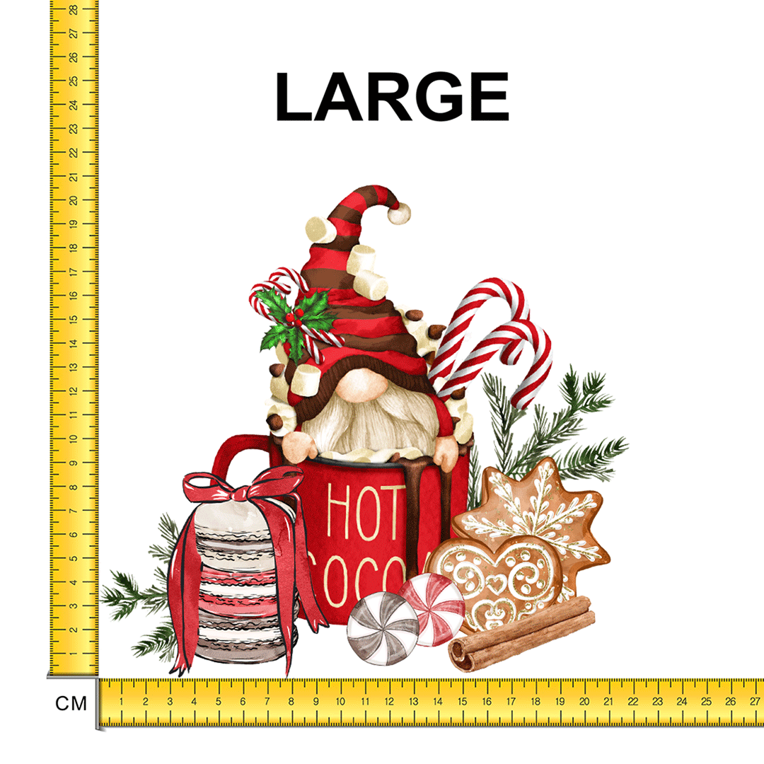 Christmas Treats Gnome Iron on Fabric Heat Transfer DTF-97