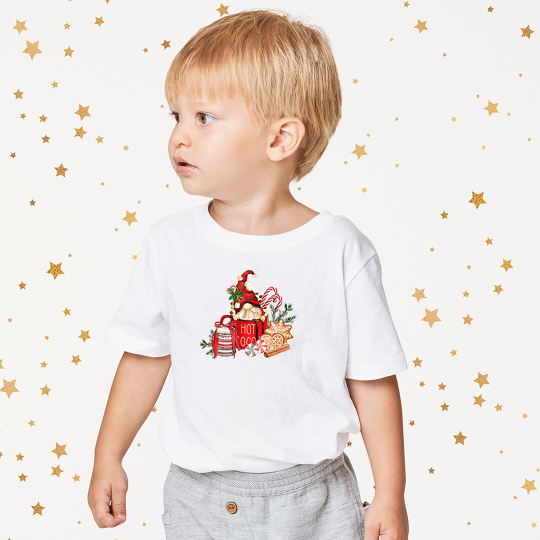 Christmas Treats Gnome Iron on Fabric Heat Transfer DTF-97