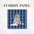CUSHION Fabric Panel Christmas Tree Blue CP-1223