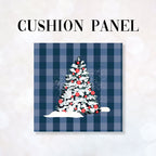CUSHION Fabric Panel Christmas Tree Blue CP-1223
