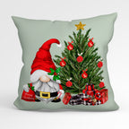 CUSHION Fabric Panel Christmas Tree Gnome CP-1225